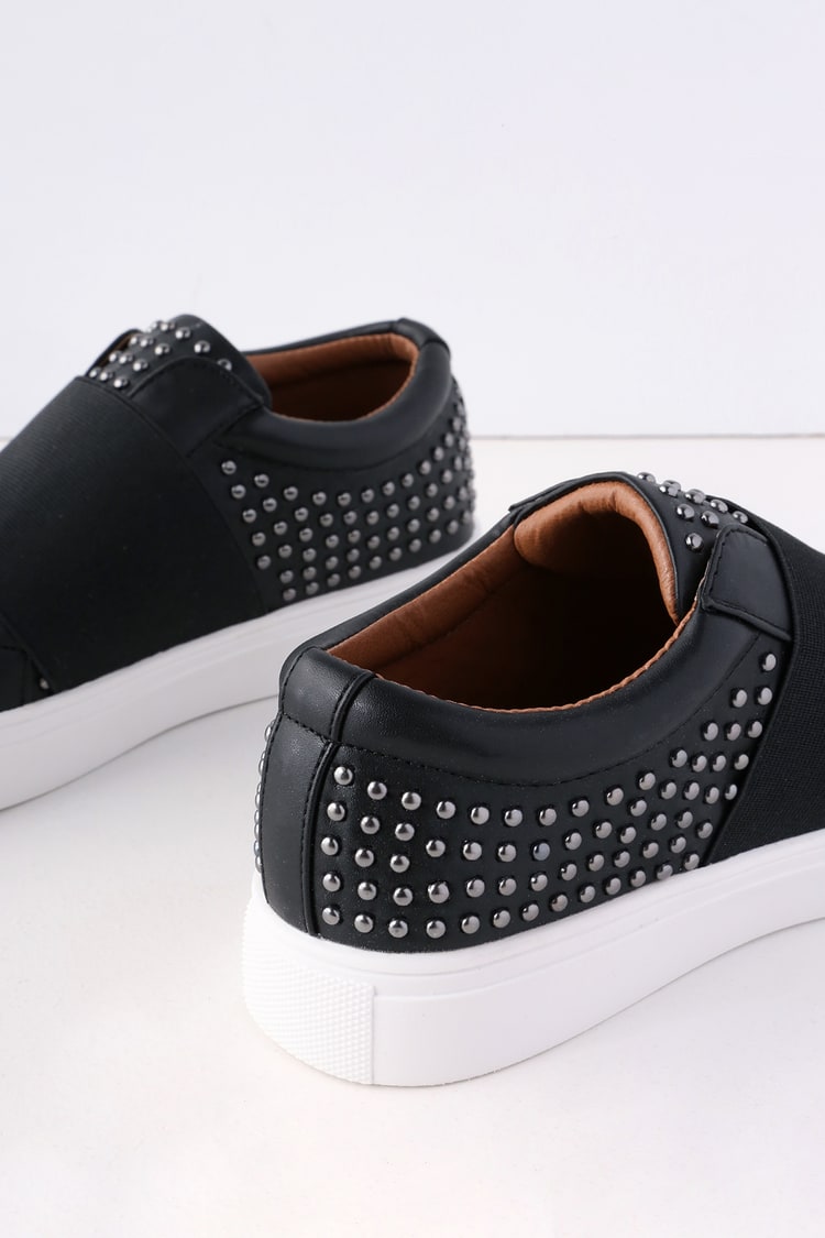 Report Acer Sneakers - Black Sneakers - Studded Sneakers - Lulus