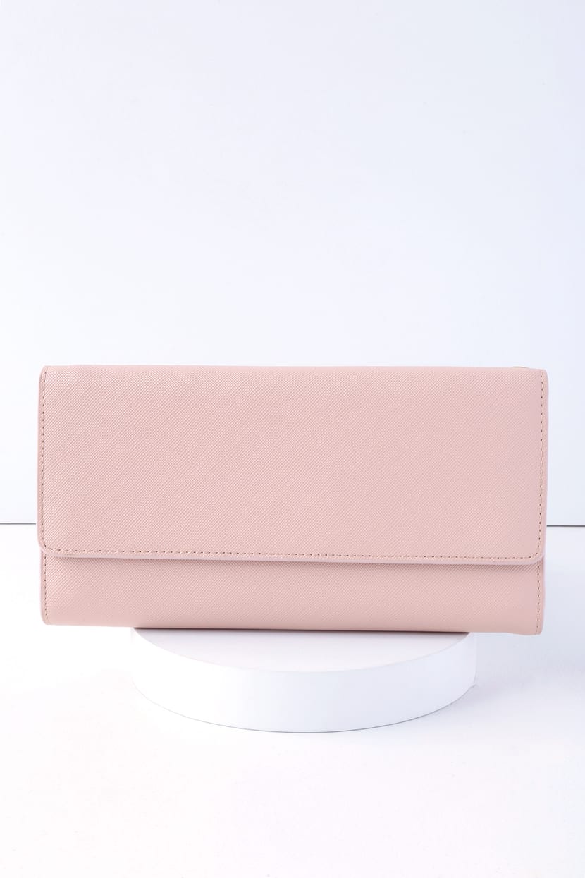 Chic Blush Pink Clutch - Vegan Leather Clutch - Wallet Clutch - Lulus