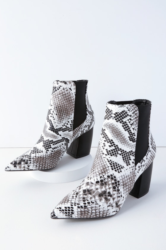black and white snake shoes