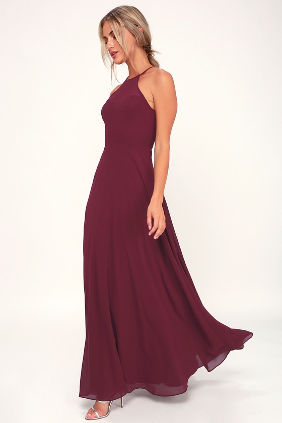 Glam Burgundy Maxi Dress - Sweetheart Maxi Dress - Burgundy Gown - Lulus