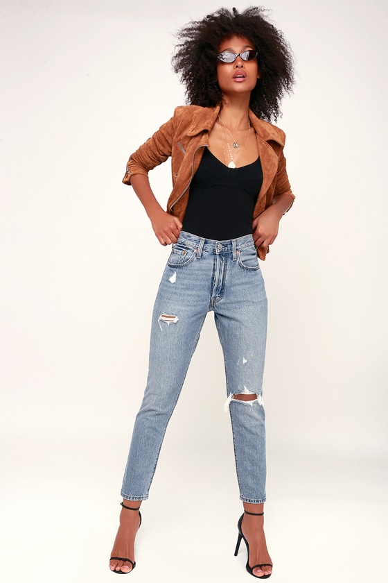 501 distressed jeans