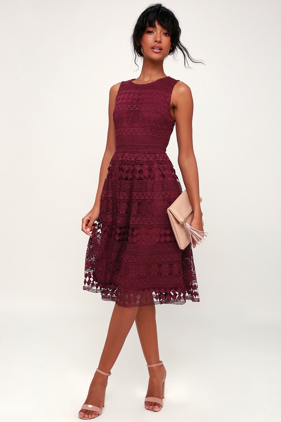 plum lace dress