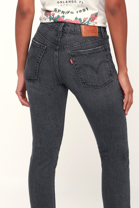 Levi's 501 Skinny - Washed Black Jeans 
