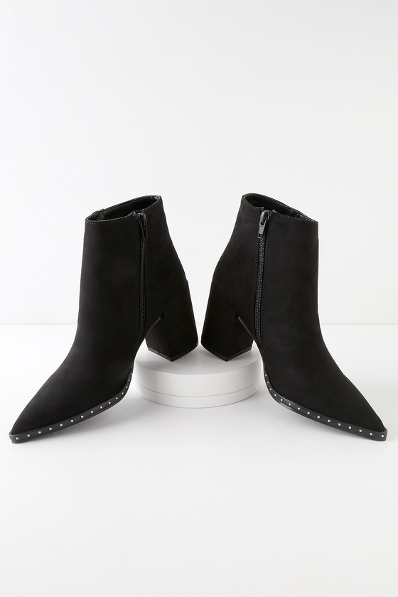 black studded suede boots> OFF-67%