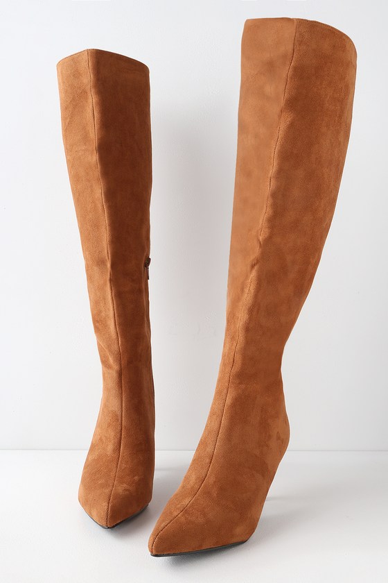 Chic Camel Boots - Vegan Suede Boots - Knee-High Boots - Boots - Lulus