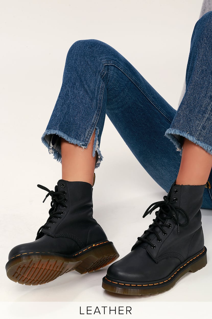 Dr. Martens 1460 Pascal - Black Boots - Virginia Leather Boots - Lulus