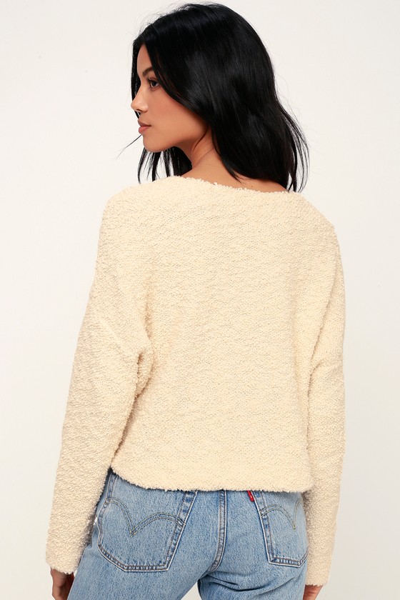 Cream deals popcorn sweater