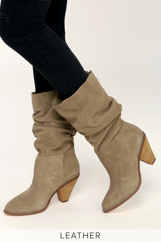 Chinese Laundry Stella - Genuine Suede Boots - Slouchy Boots - Lulus