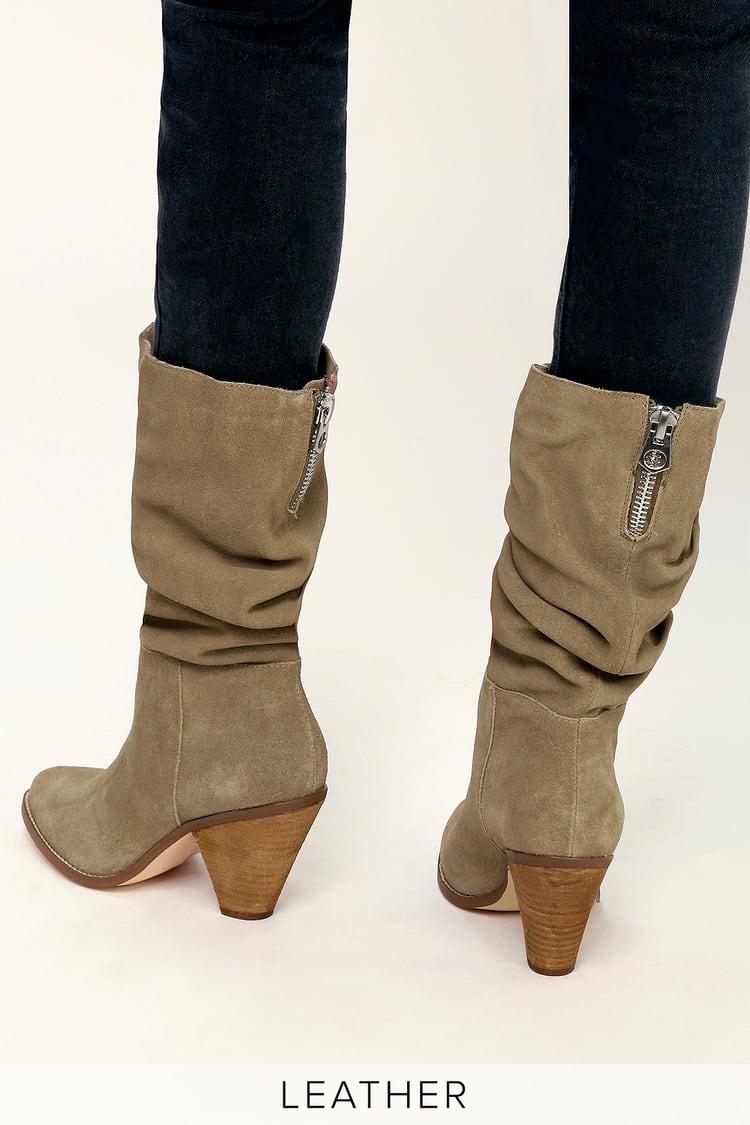 Chinese Laundry Stella - Genuine Suede Boots - Slouchy Boots - Lulus