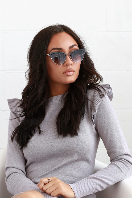 Cute Cat Eye Sunglasses Black Sunglasses Trendy Sunglasses Lulus