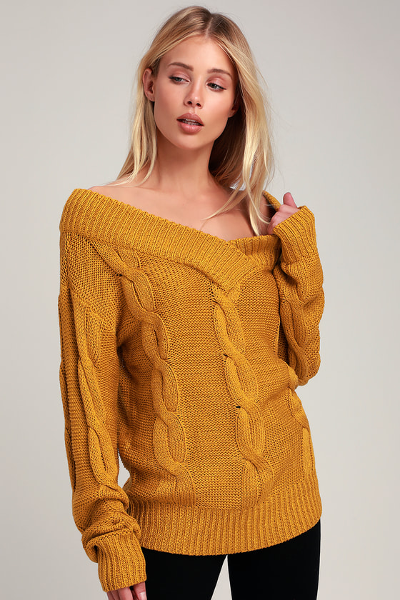 RD Style Sweater - Golden Yellow Sweater - V-Neck Sweater - Lulus