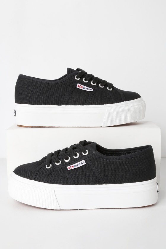 black white platform sneakers