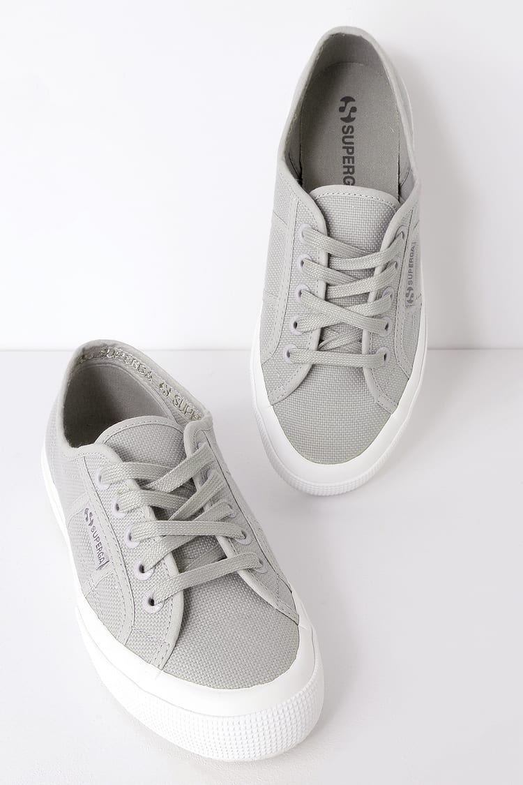 Superga 2750 COTU - Light Grey Sneakers - Cool Grey Sneakers - Lulus
