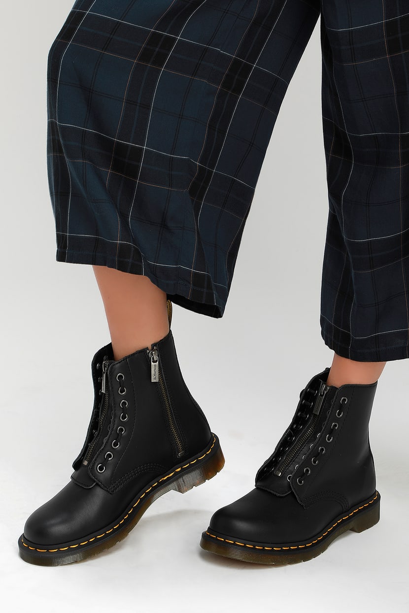 Dr. Martens 1460 Pascal - Black Boots - Nappa Leather Boots - Lulus