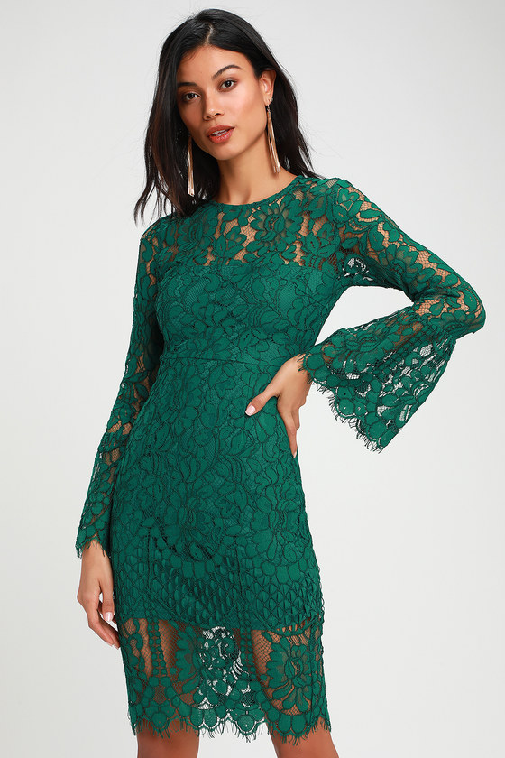 lulus green lace dress