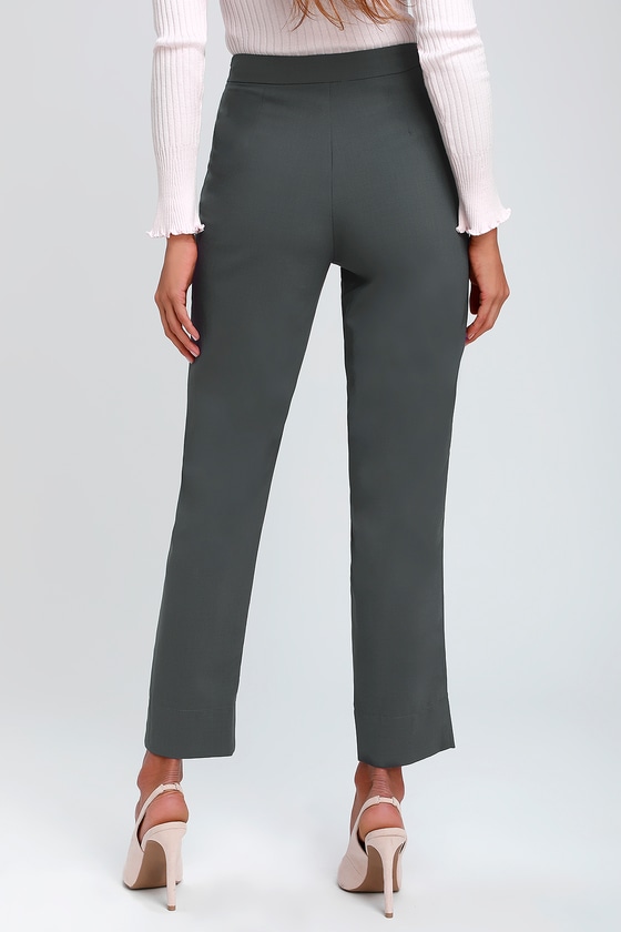 Plain Pleated Pants Women Trouser