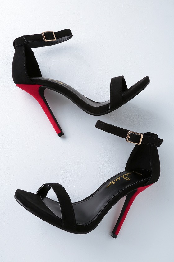 Chic Stilettos - Color Block Heels - Black and Red Heels - Lulus