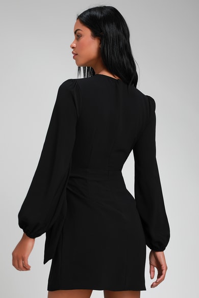 Black Mesh Dress - Long Sleeve Dress - Black Sheer Midi Dress - Lulus
