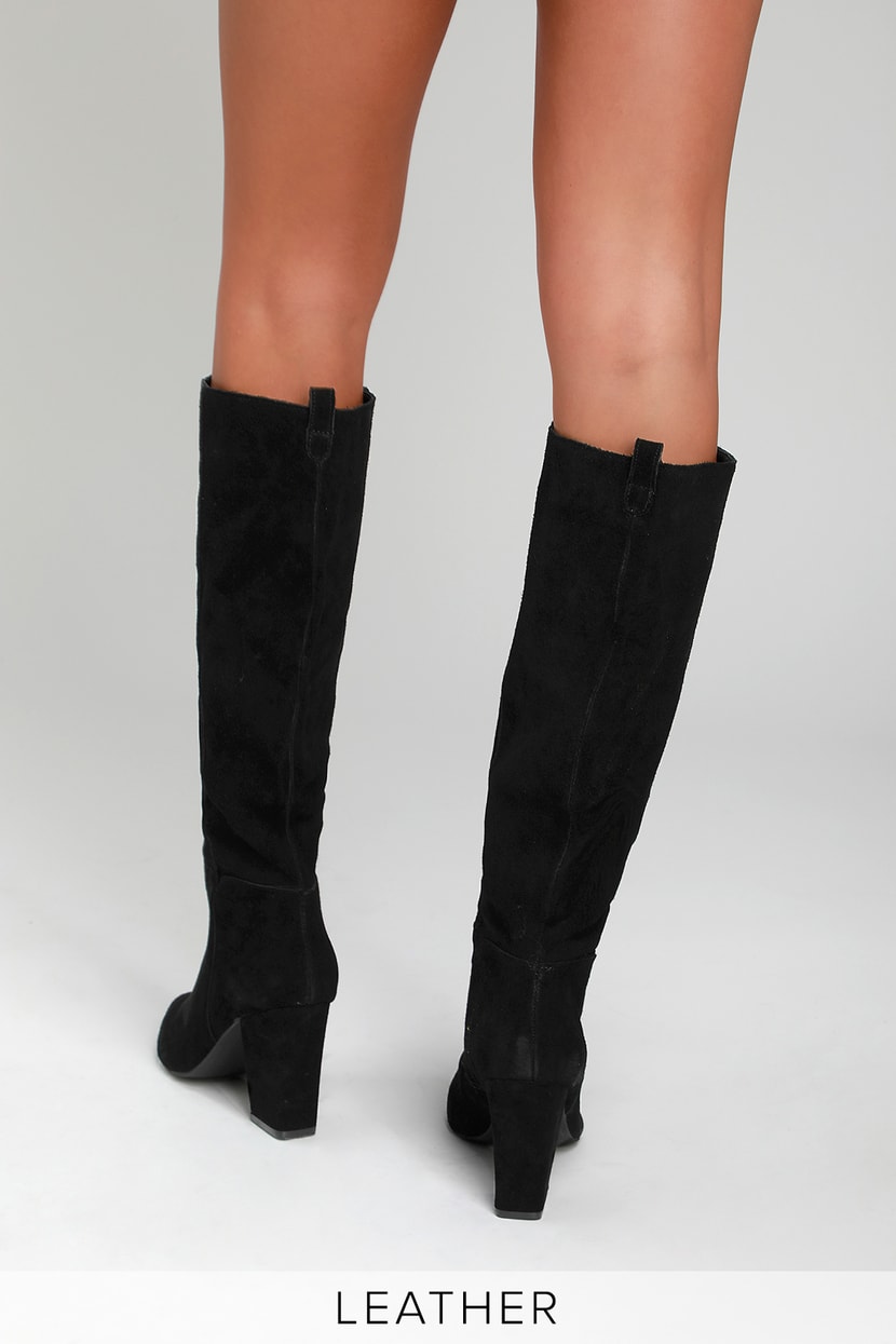 Steve Madden Raddle - Suede Boots - Black Suede Boots - Lulus