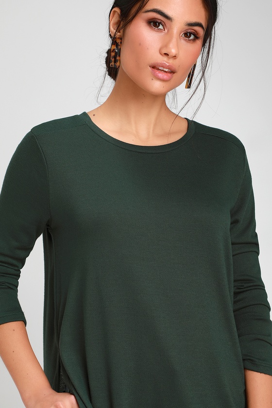 Cute Long Sleeve Top - Forest Green Top - Causal Top - Green Top - Lulus