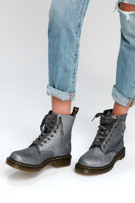 Dr Martens Midnight Black Pascal 8 Eye Glitter Boots Online Sale, UP TO 70%  OFF