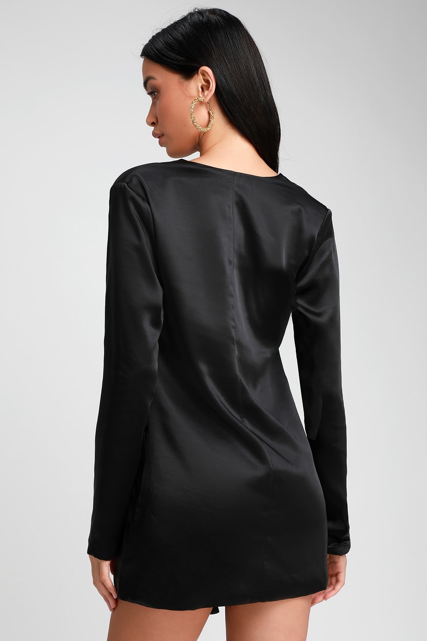Sexy Black Dress - Blazer Dress - Double Breasted Dress - Lulus