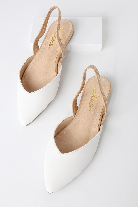 White Pointed Flats Online Sale, UP TO 56% OFF