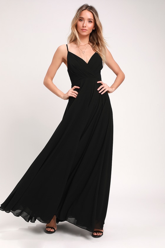 Lovely Black Maxi Dress - Black Maxi - Gown - Bridesmaid Dress - Lulus