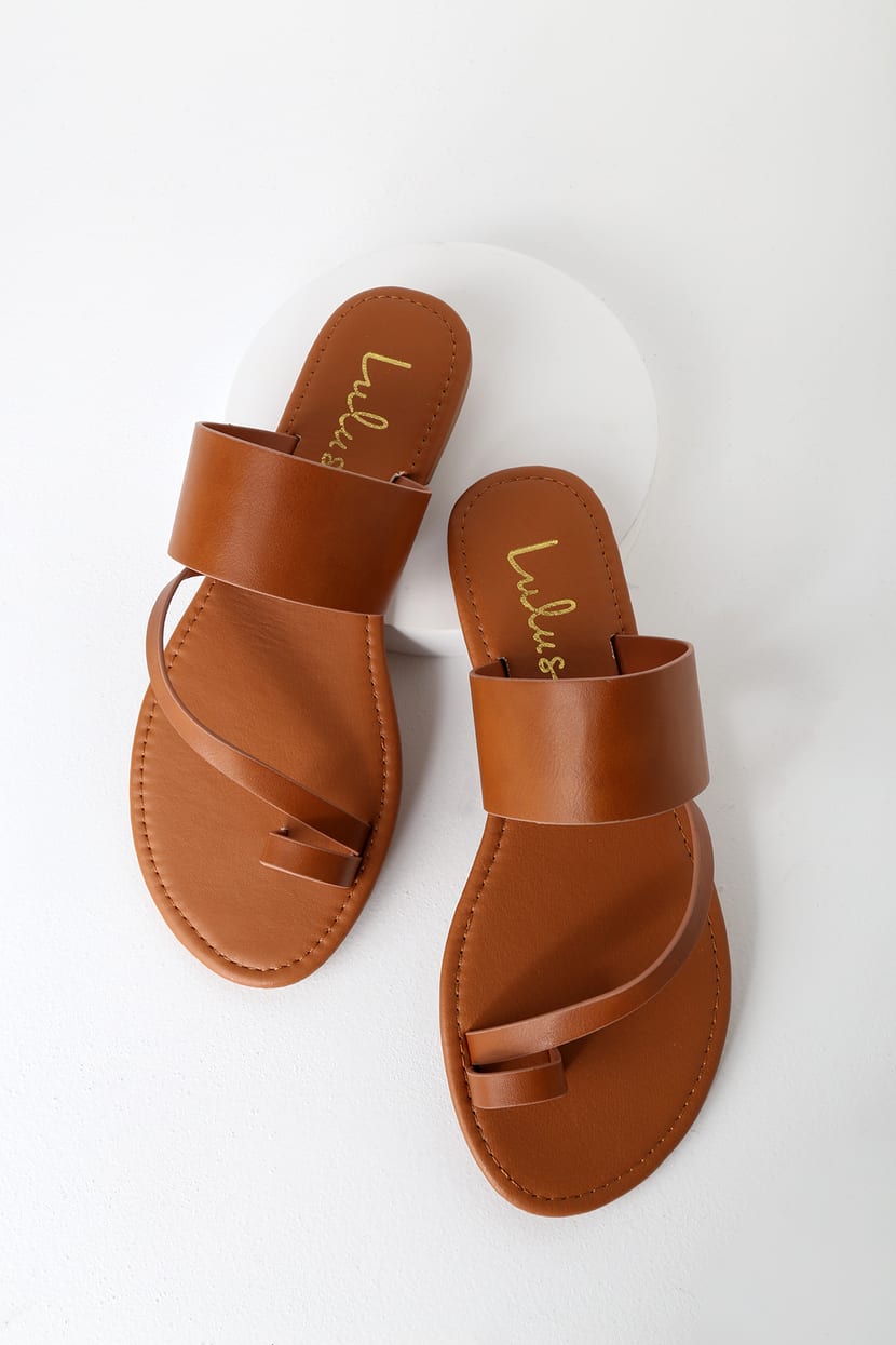 Cute Light Tan Sandals - Flat Sandals - Lulus