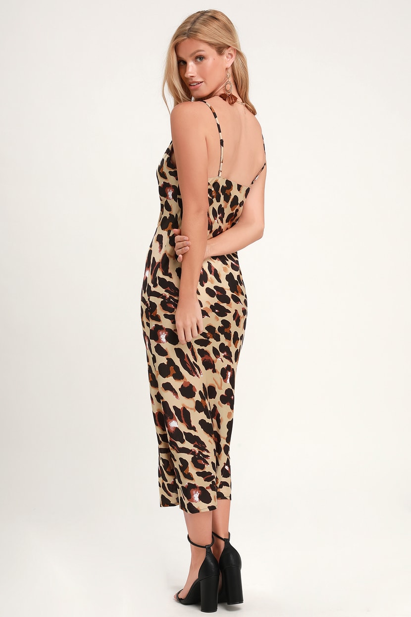 Lulus Rock It Out Leopard Print Babydoll Dress