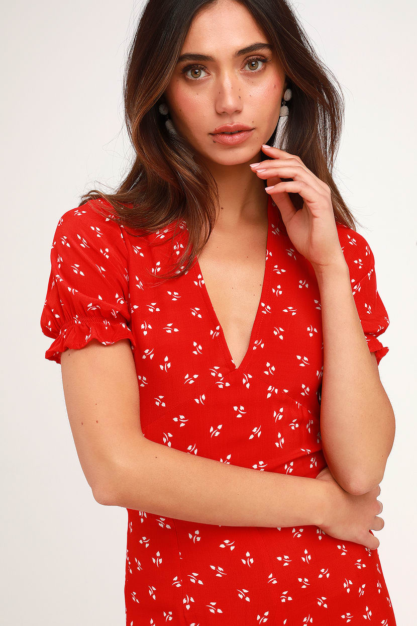 Faithfull the Brand Mallory - Red Print Jumpsuit - Cute Jumpsuit - Lulus