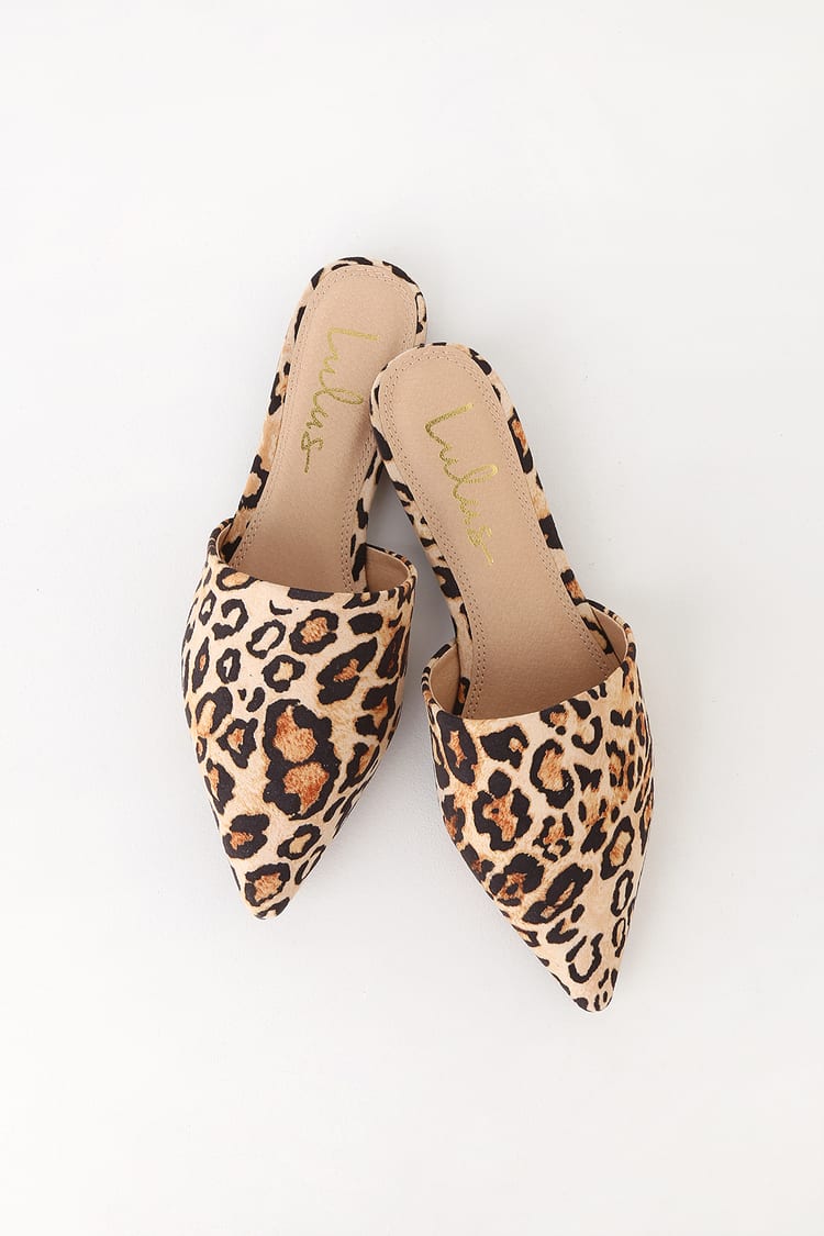 Leopard Suede Slides - Pointed Toe Slides - Pointed Toe Mules - Lulus