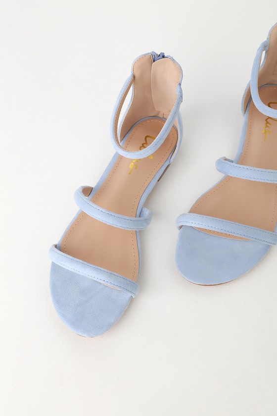 Cute Blue Sandals - Flat Sandals 
