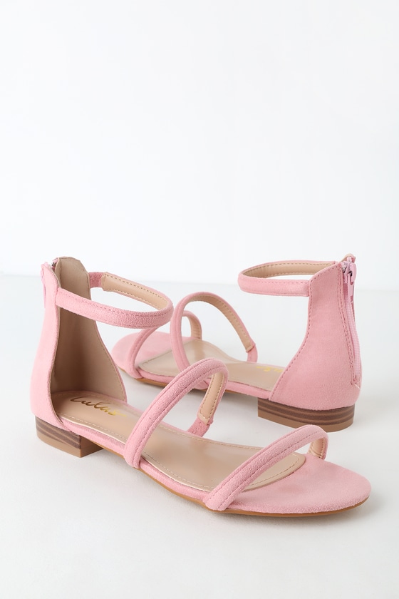 light pink strappy sandals