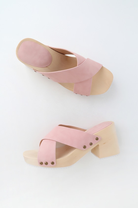 pink clog sandals