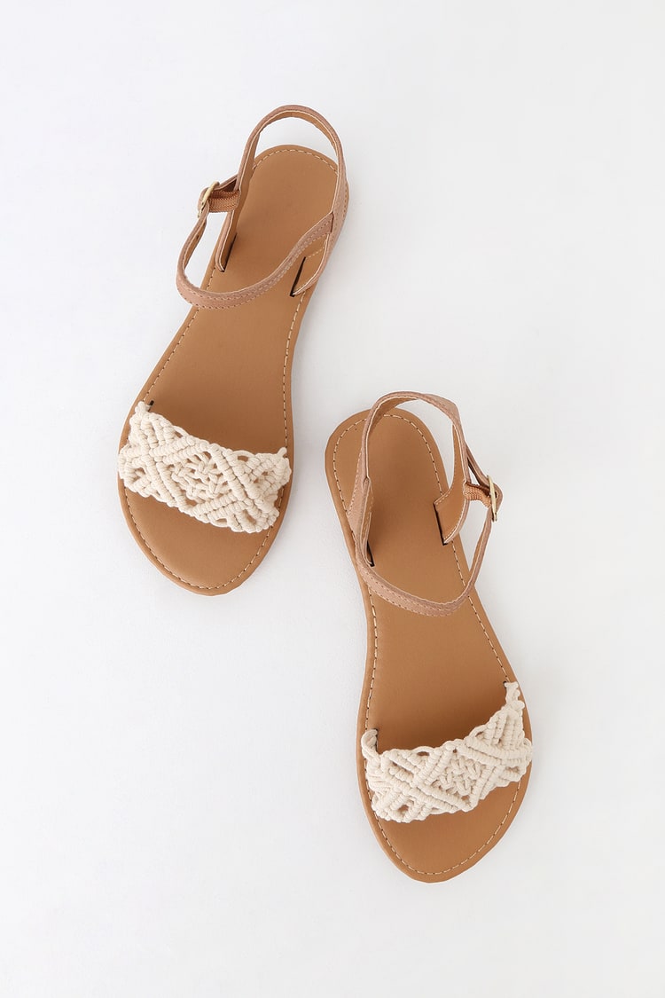 Cute Ivory Sandals - Slingback Sandals - Crochet Sandals - Sandal - Lulus