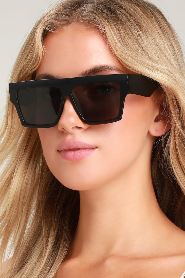 Cute Black Sunglasses - Square Sunglasses - Trendy Sunglasses - Lulus