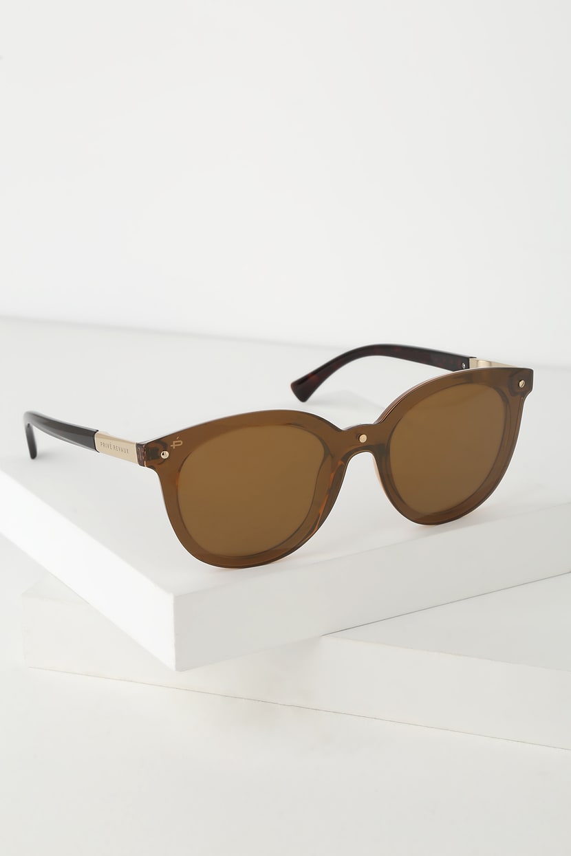 Prive Revaux The Casablanca - Brown Transparent Sunglasses - Lulus