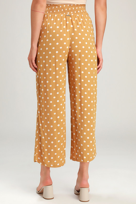 yellow culotte pants