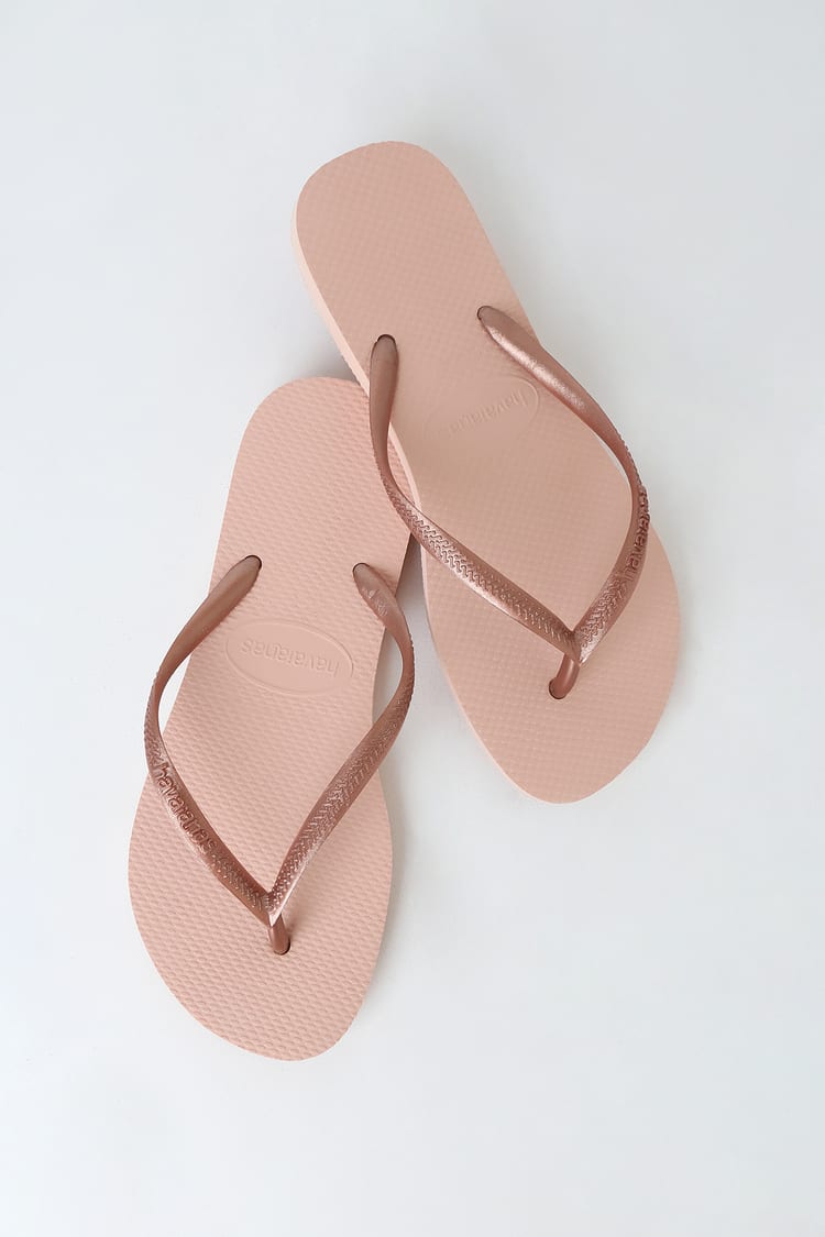Havaianas Slim - Pink Flip Flops - Foam Flip Flops - Thongs - Lulus