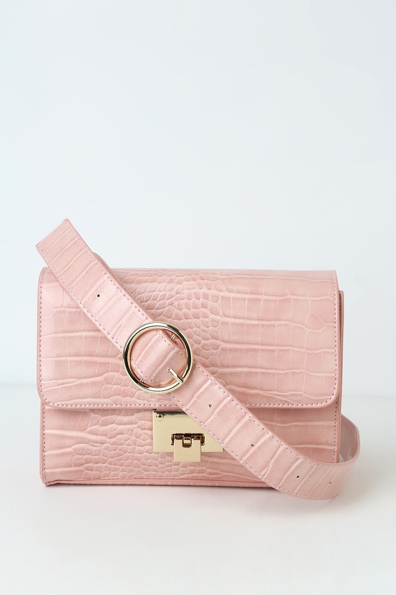 Chic Blush Pink Purse - Crocodile Purse - Vegan Handbag - Lulus