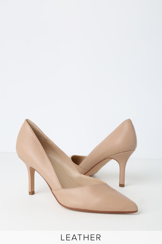 Marc Fisher Tuscany - Light Natural Pumps - Genuine Leather Pumps - Lulus