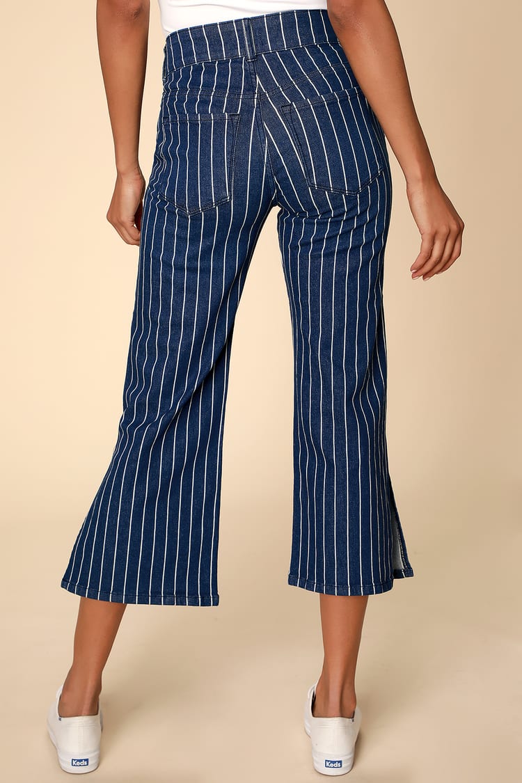 Blue Zebra Print High Rise Wide Leg Pants – hightidesstuart