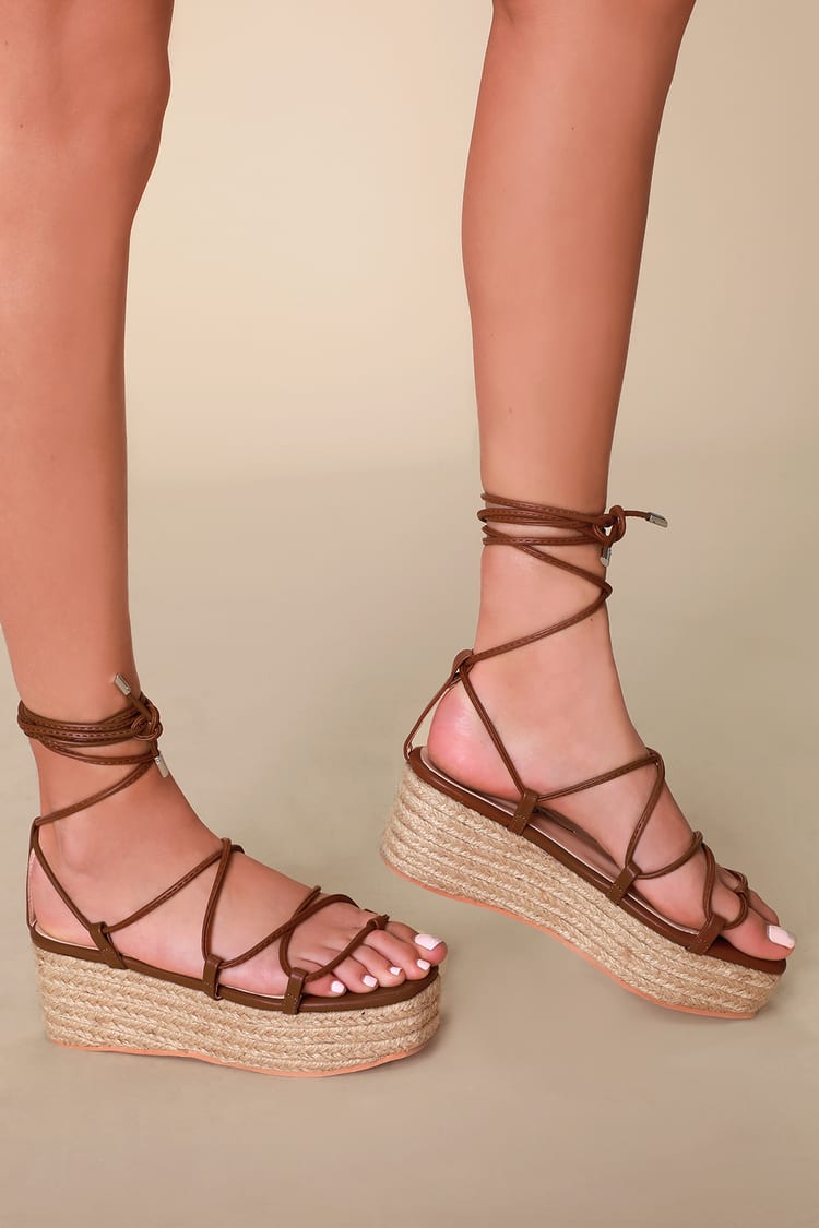 Cute Tan Lace-Up Sandals - Espadrille Sandals - Espadrilles - Lulus