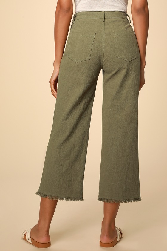 petite olive green pants