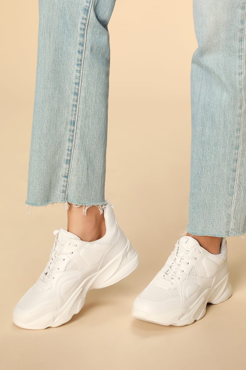 Steve Madden Movement - White Sneakers - Dad Sneakers - Lulus