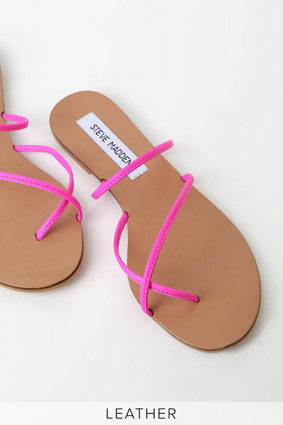 pink neon sandals