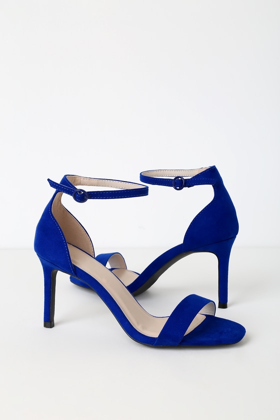 cobalt blue suede heels