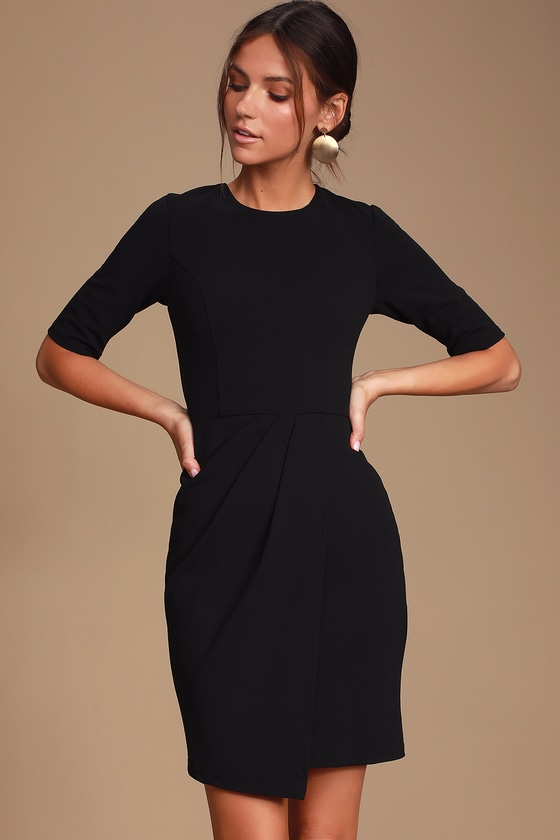 Buy > womens black dresses with sleeves > in stock