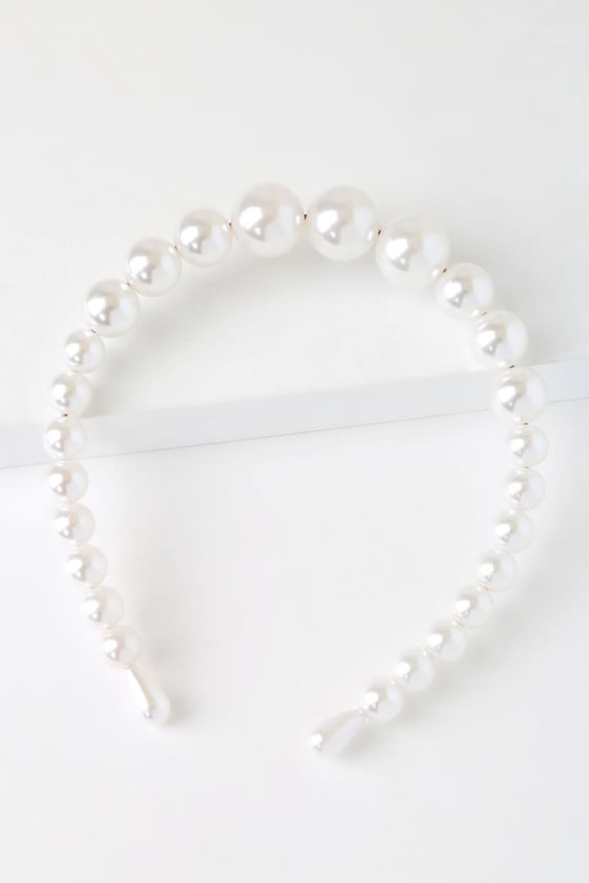 Cute Pearl Headband - Beaded Headband - Faux Pearl Headband - Lulus